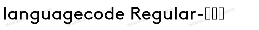 languagecode Regular字体转换